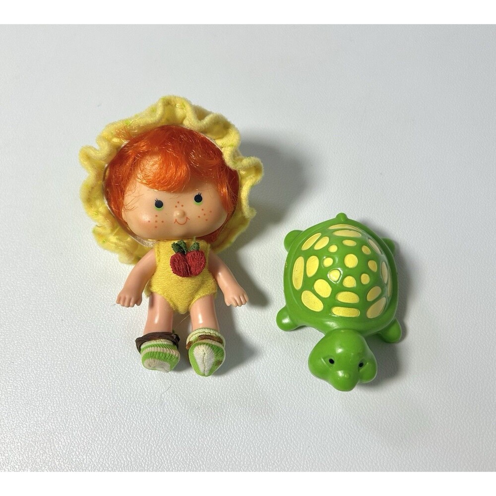 Strawberry Shortcake Yellow Apple Dumplin Doll TeaTime Turtle 1979 Vtg Kenner